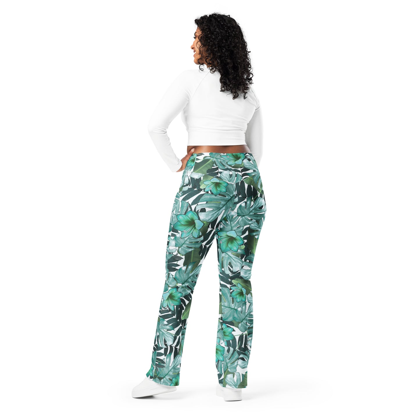 Be-Jo Leggings mit Schlag Herbst Grün/Blau