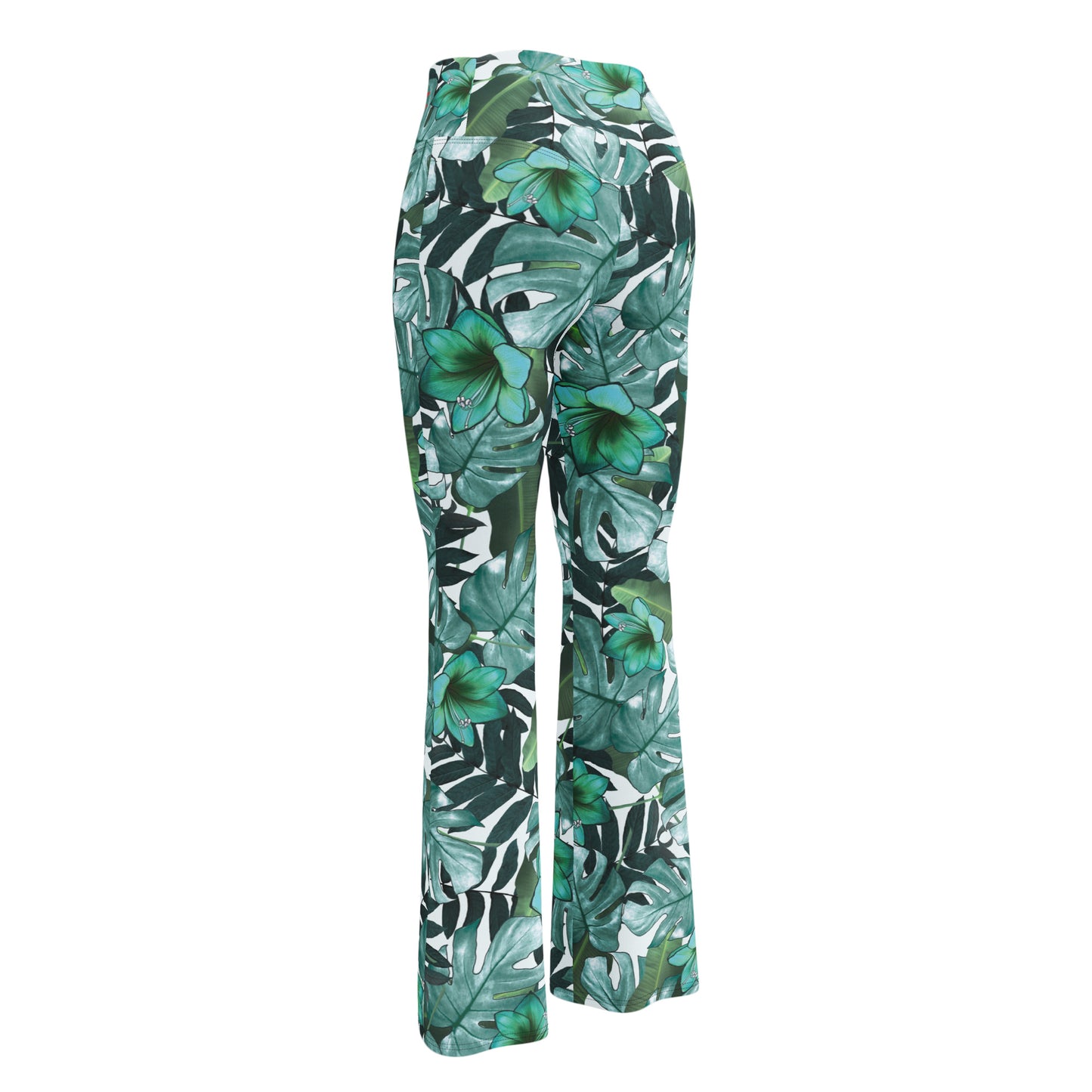 Be-Jo Leggings mit Schlag Herbst Grün/Blau