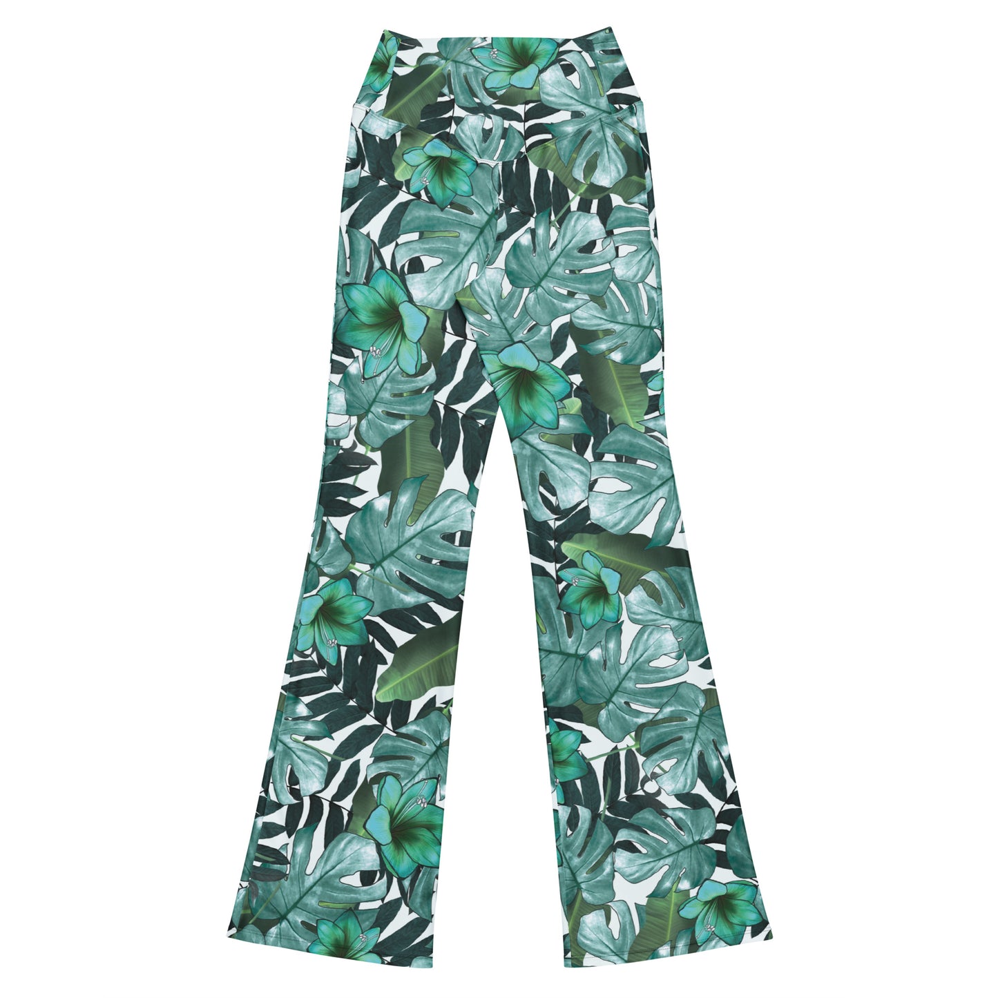 Be-Jo Leggings mit Schlag Herbst Grün/Blau