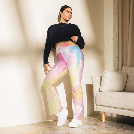 Be-Jo Leggings mit Schlag Bunt