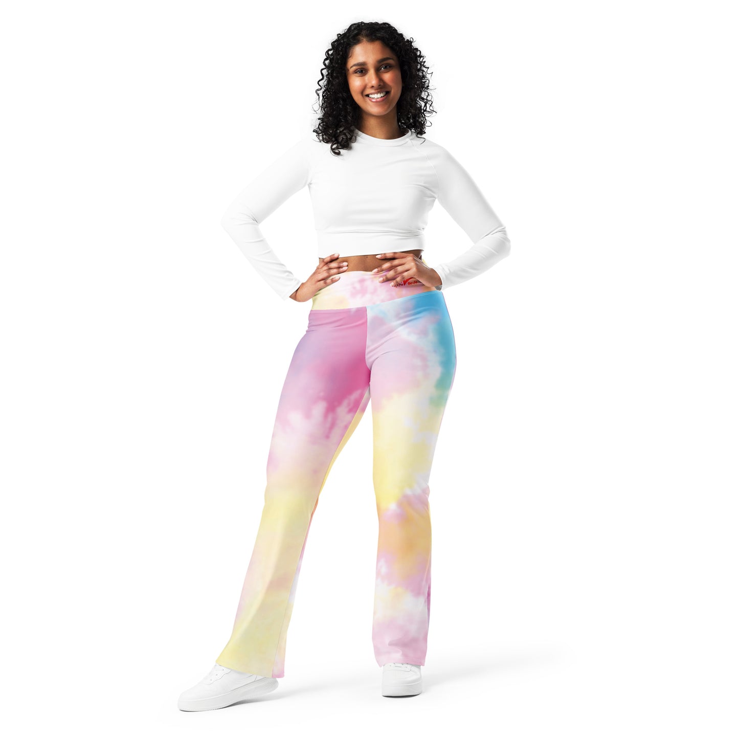 Be-Jo Leggings mit Schlag Bunt