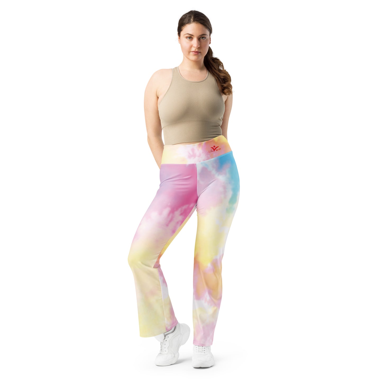 Be-Jo Leggings mit Schlag Bunt