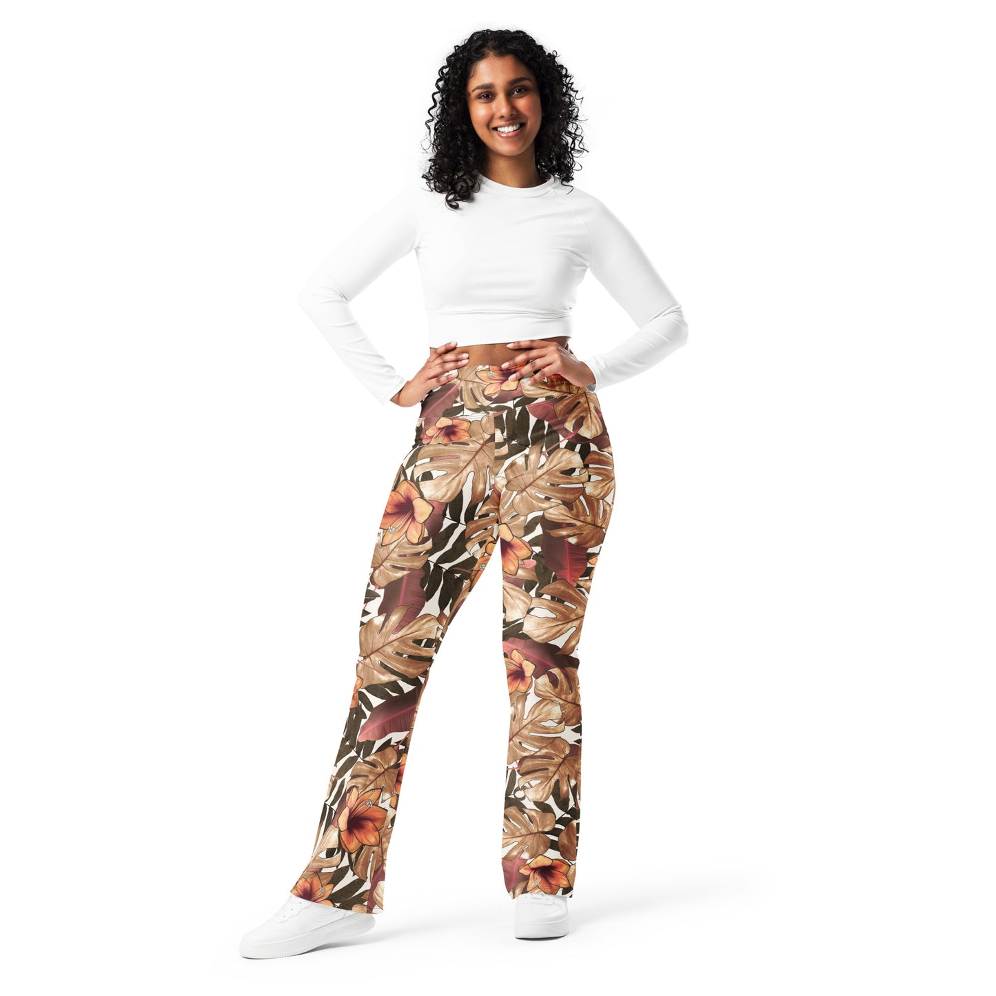 Be-Jo Leggings mit Schlag Herbst Braun