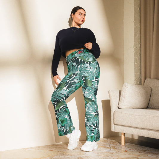 Be-Jo Leggings mit Schlag Herbst Grün/Blau