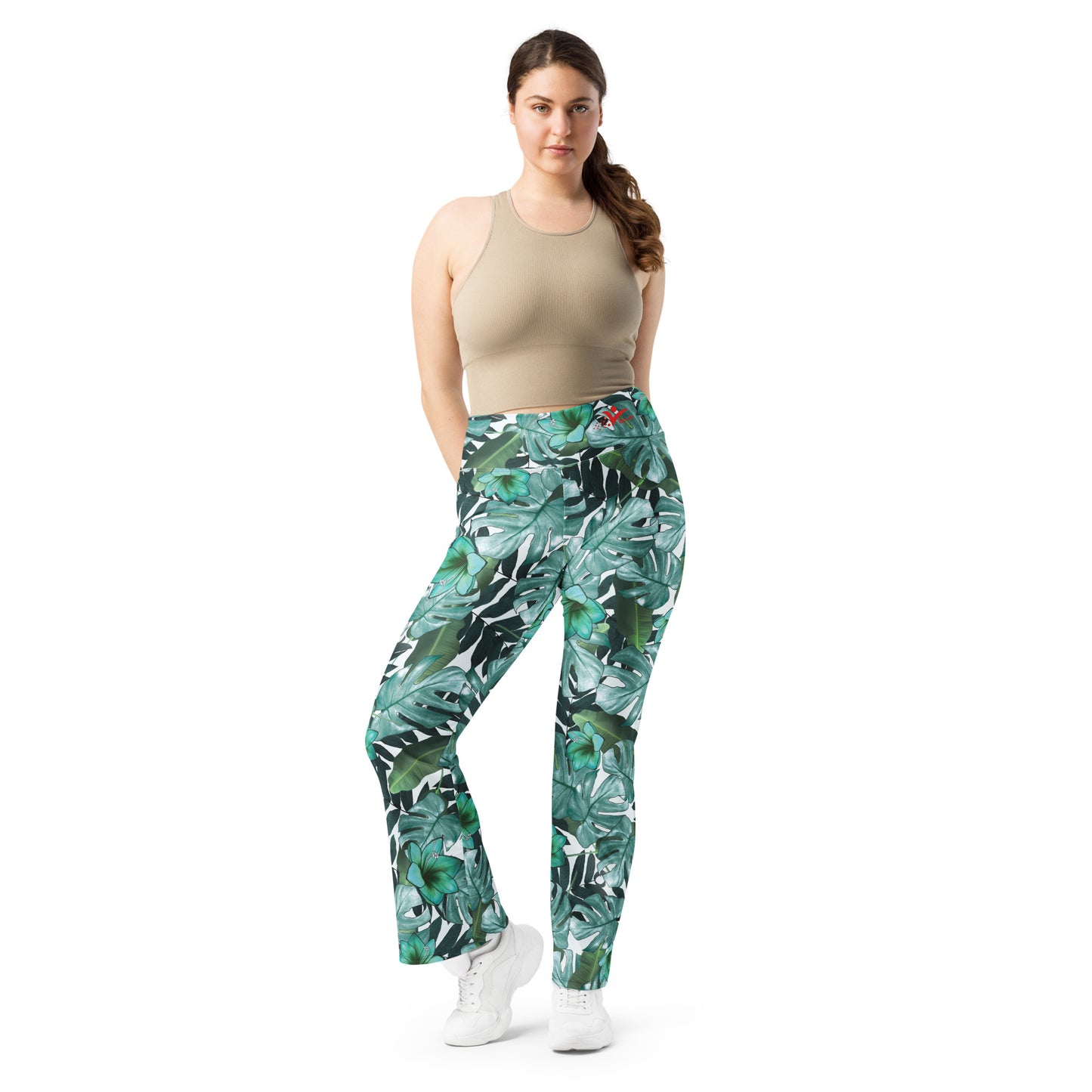 Be-Jo Leggings mit Schlag Herbst Grün/Blau