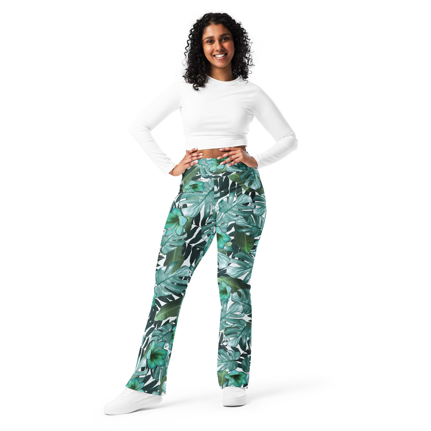 Be-Jo Leggings mit Schlag Herbst Grün/Blau