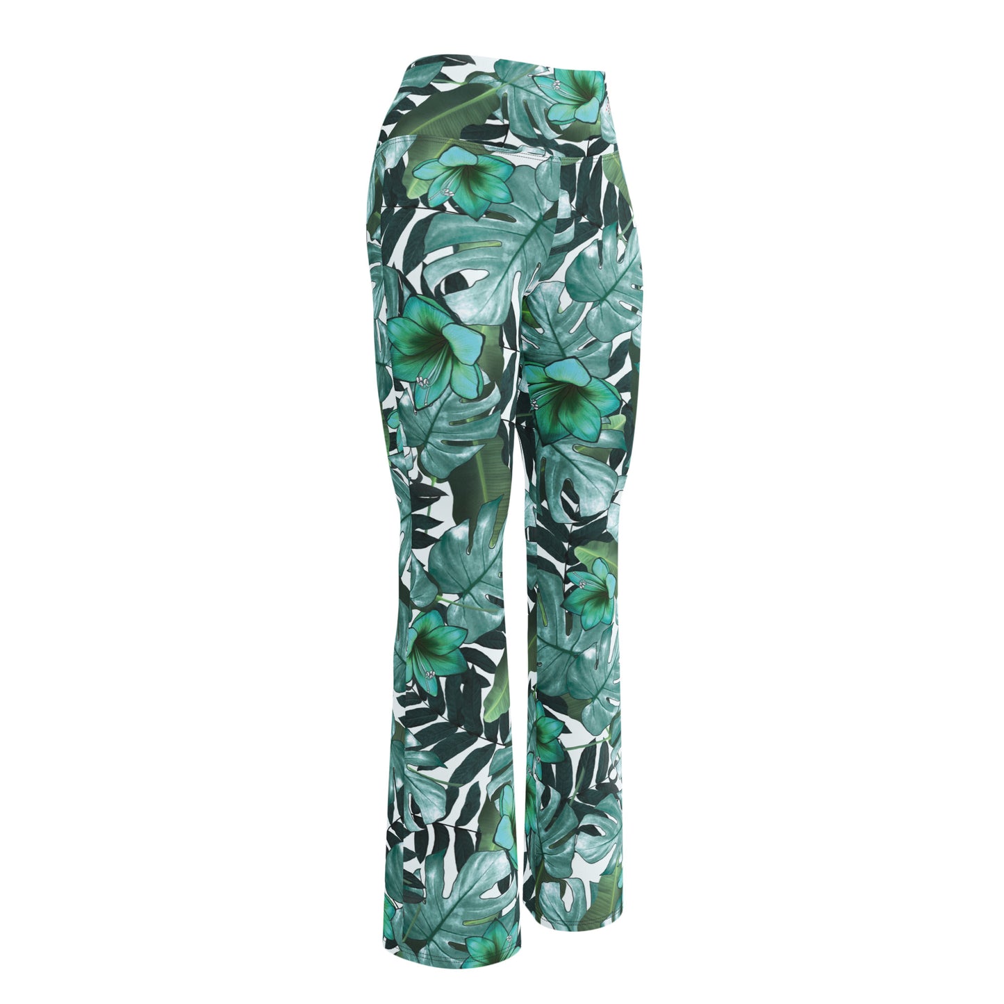 Be-Jo Leggings mit Schlag Herbst Grün/Blau