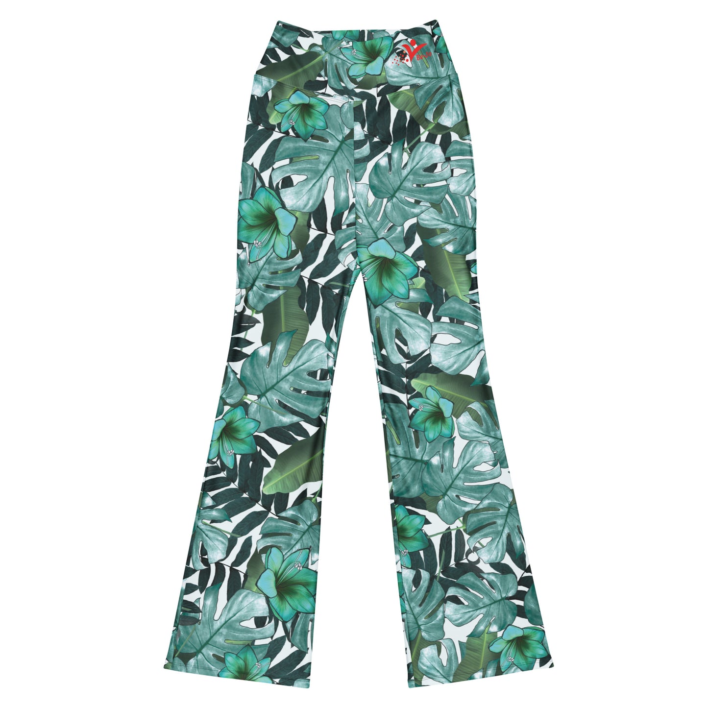 Be-Jo Leggings mit Schlag Herbst Grün/Blau