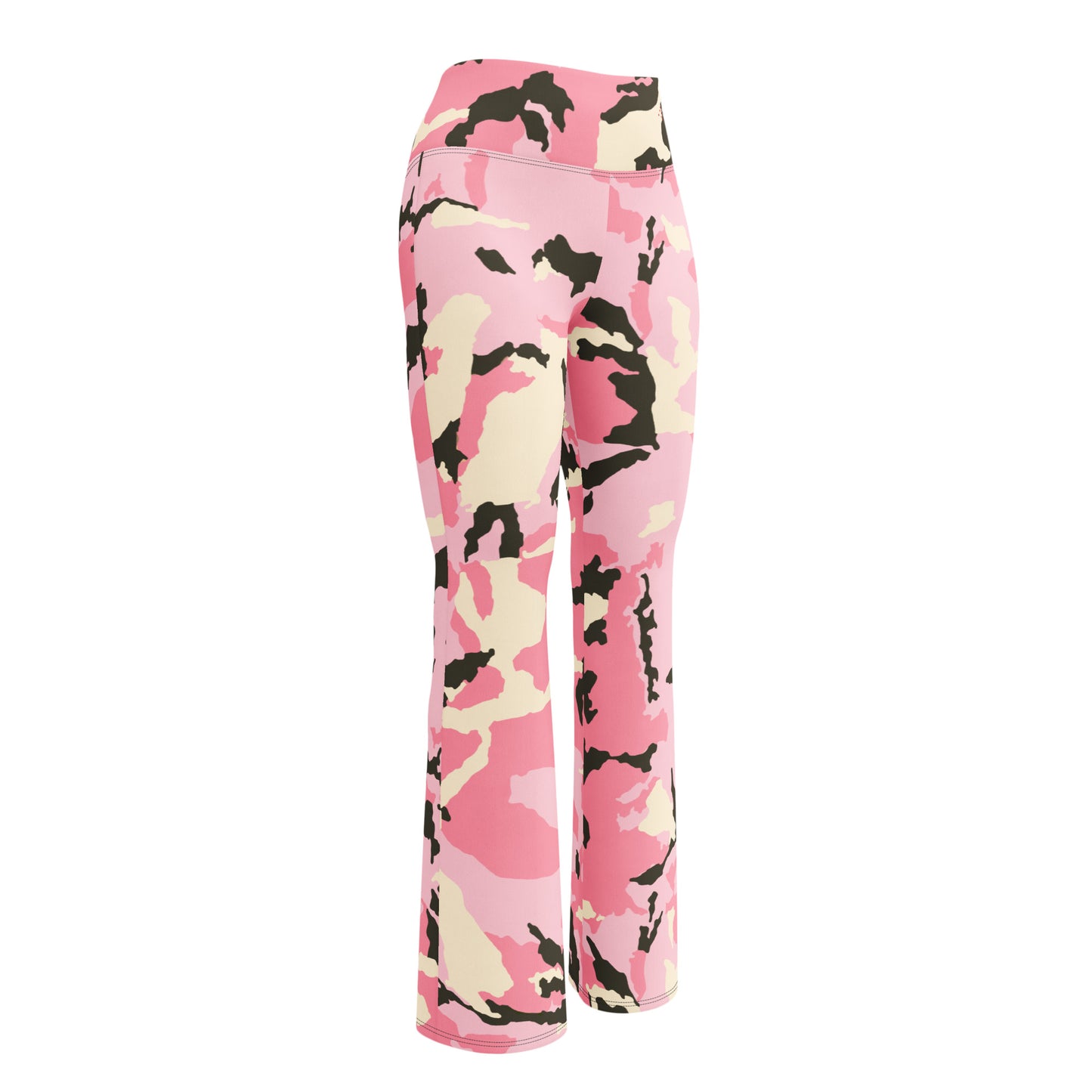 Be-Jo Leggings mit Schlag Camoufalge Rosa