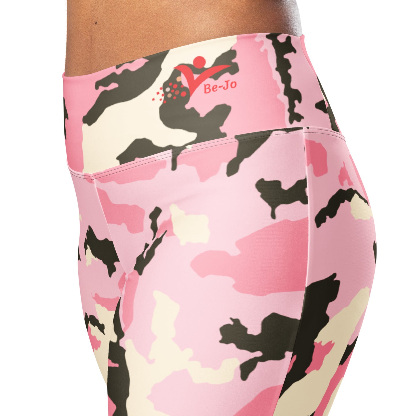 Be-Jo Leggings mit Schlag Camoufalge Rosa