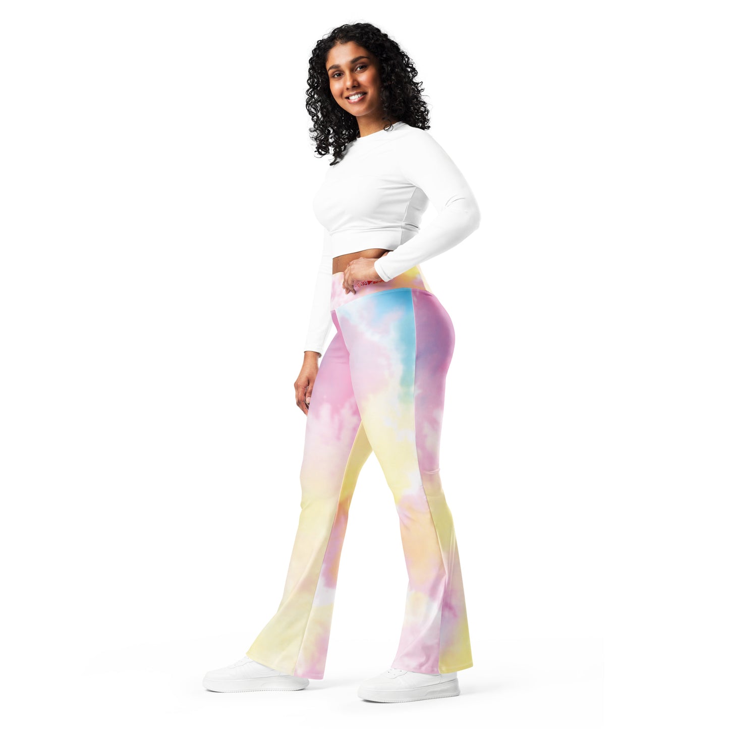 Be-Jo Leggings mit Schlag Bunt