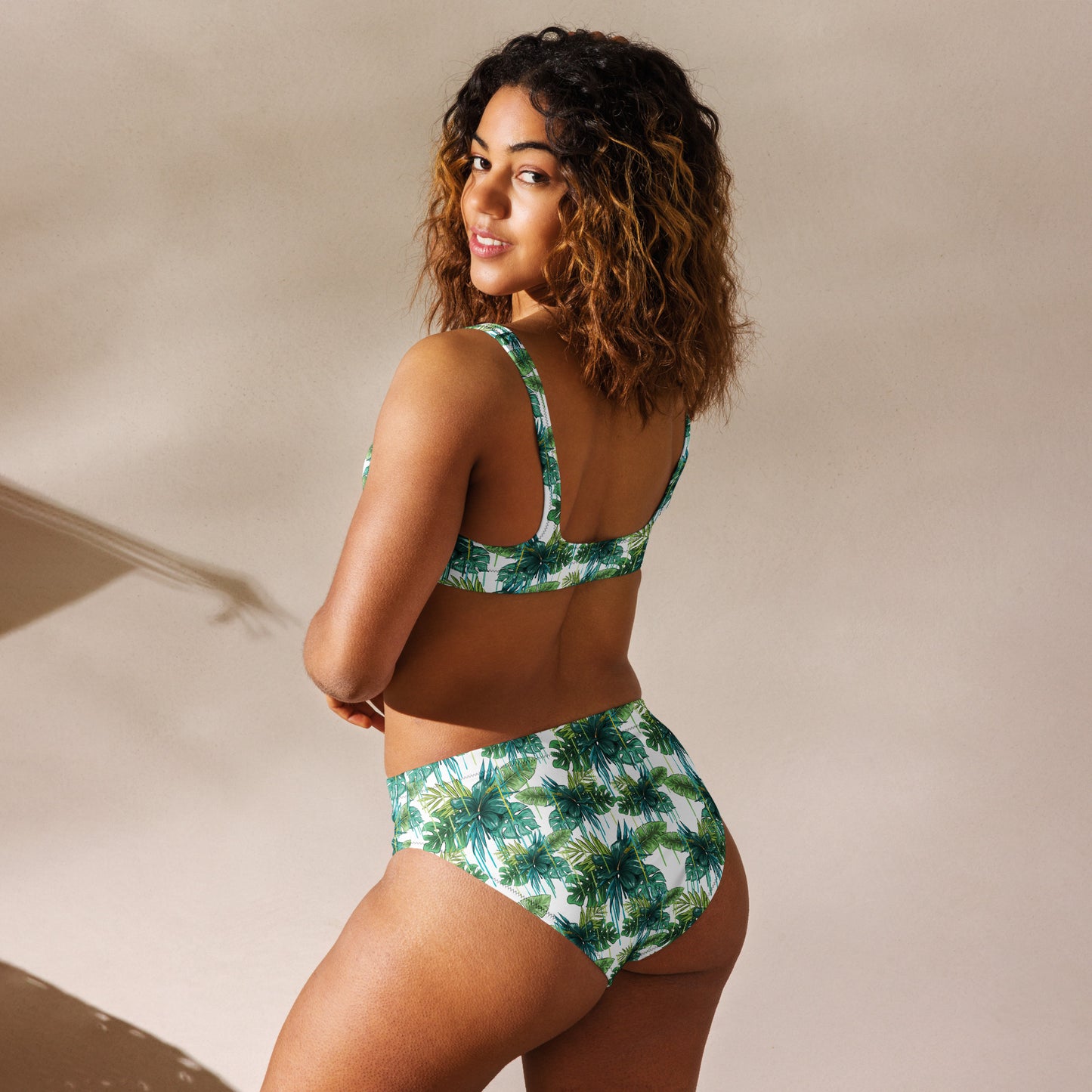 Be-Jo Recycelter High Waist Bikini Blätter