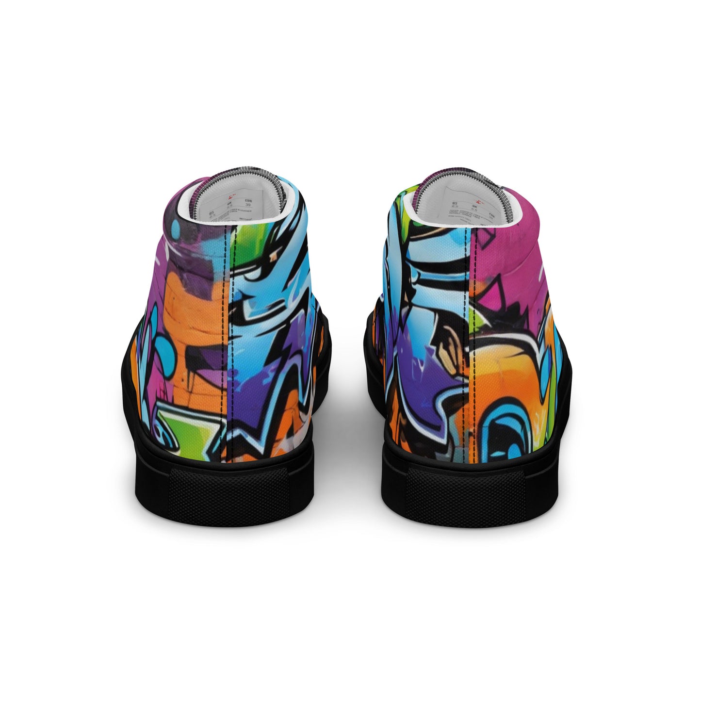 Be-Jo High-Top Leinenschuhe für Herren Graffiti Bunt 3