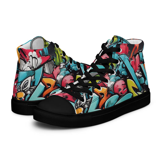 Be-Jo High-Top Leinenschuhe für Herren Sneaker Graffiti