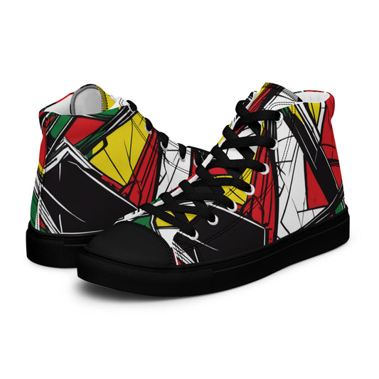 Be-Jo High-Top Leinenschuhe für Herren Sneakers Graffiti Linien