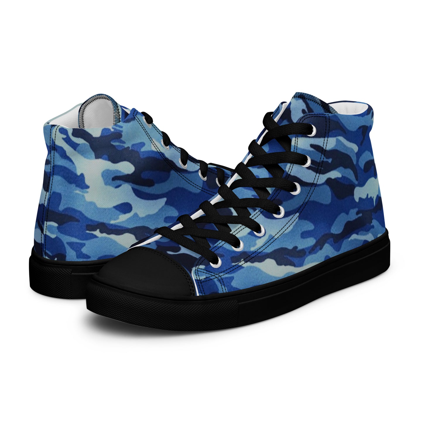 Be-Jo High-Top Leinenschuhe für Herren Sneakers Camouflage Blau