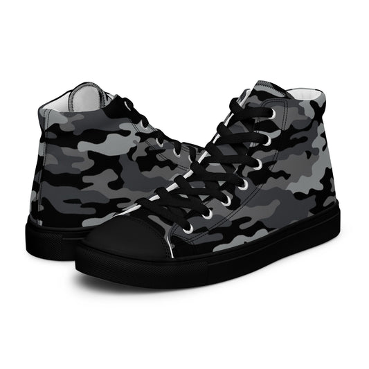 Be-Jo High-Top Leinenschuhe für Herren Sneakers Camouflage Grau