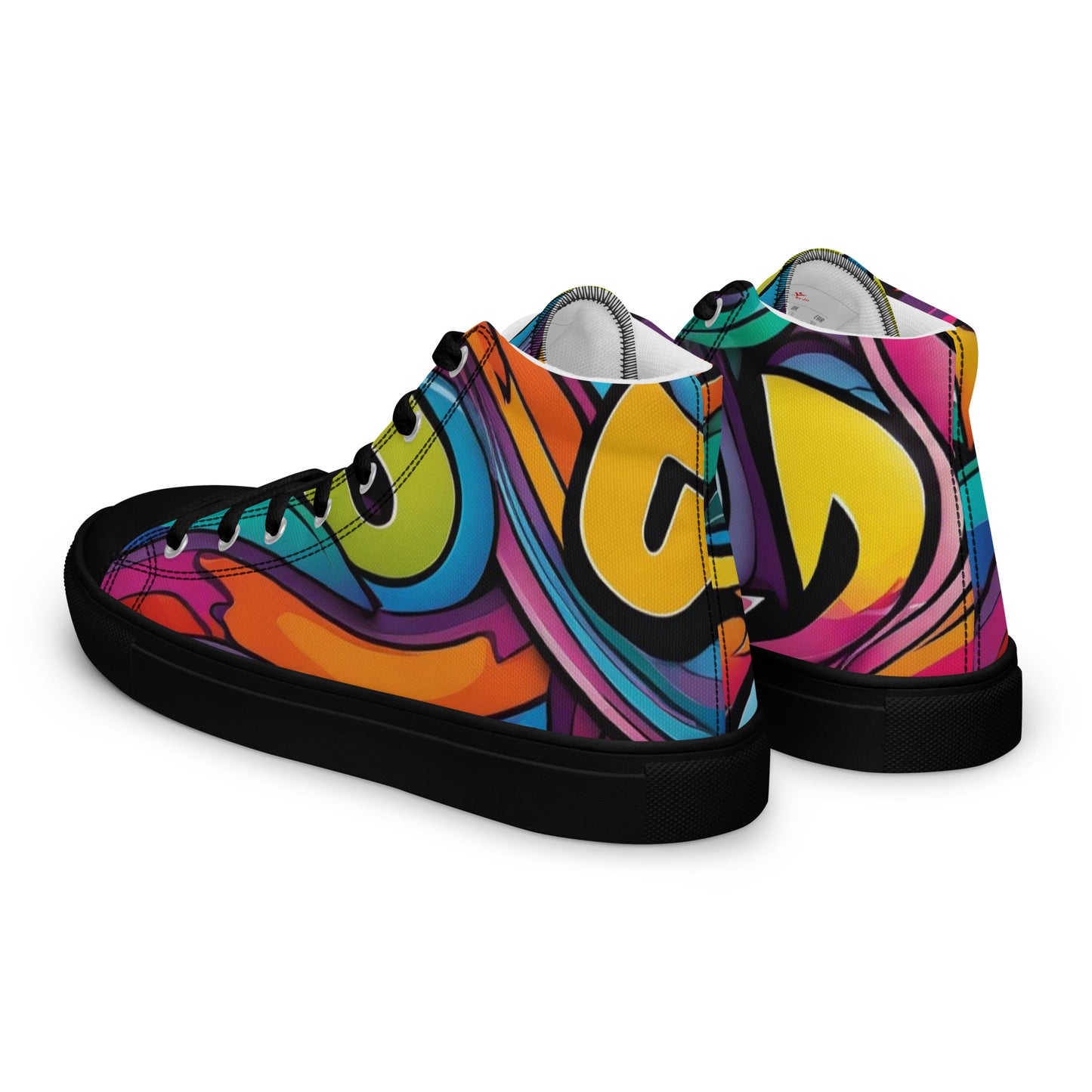 Be-Jo High-Top Leinenschuhe für Herren Sneakers Graffiti Wellen 2