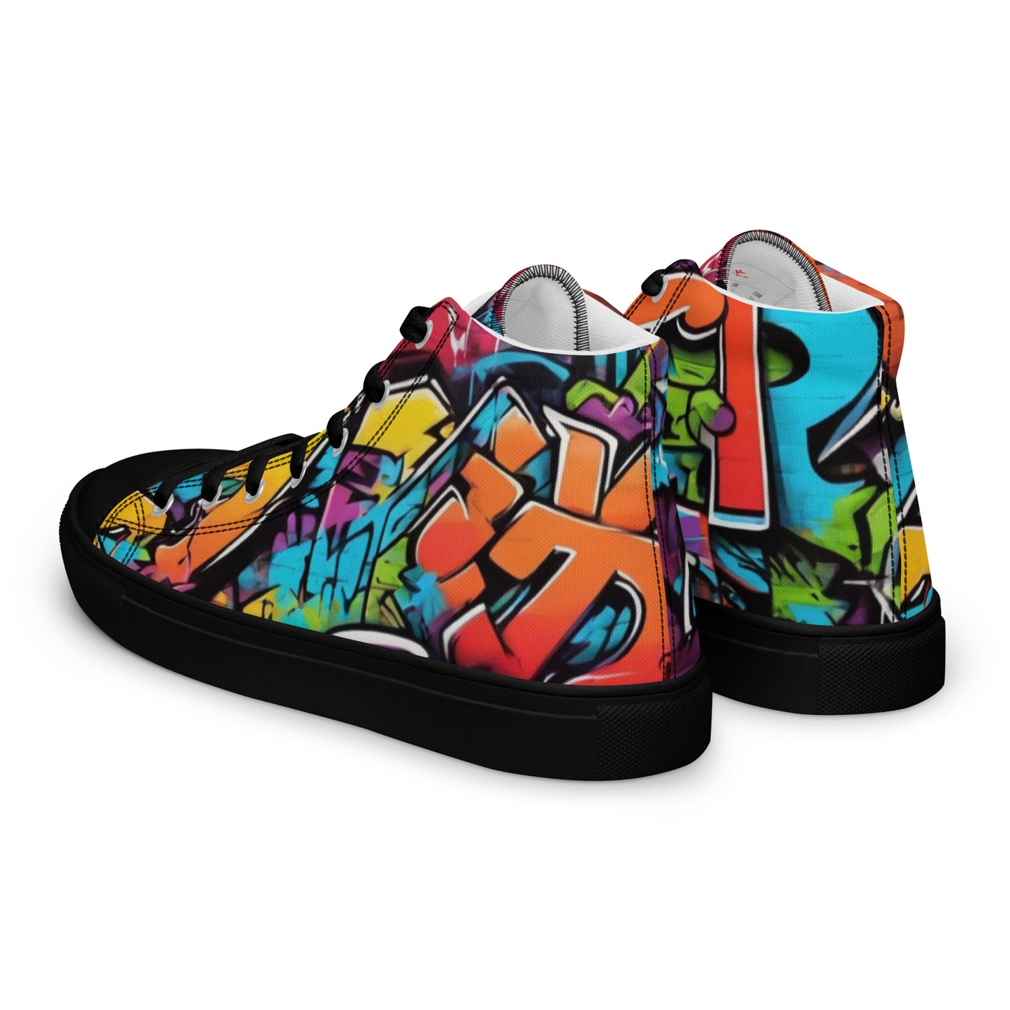 Be-Jo High-Top Leinenschuhe für Herren Sneakers Graffiti Bunt 2