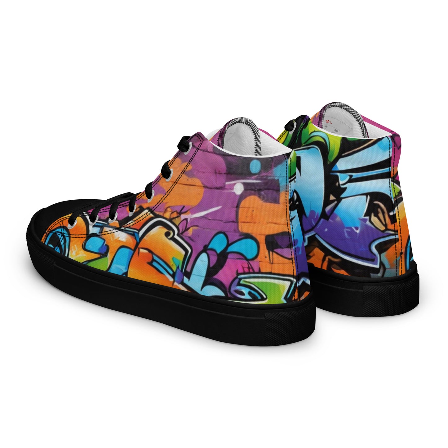 Be-Jo High-Top Leinenschuhe für Herren Graffiti Bunt 3