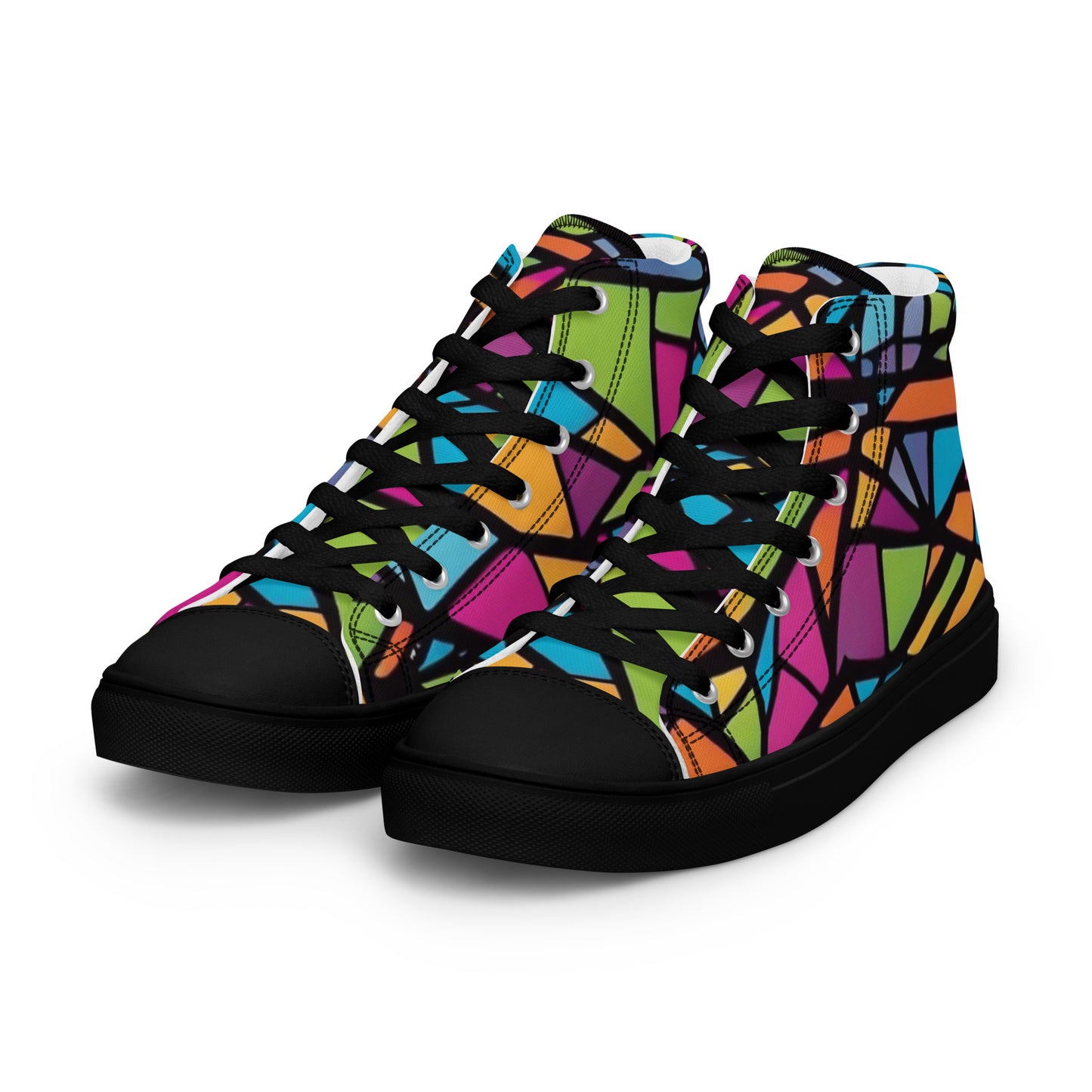 BE-JO High-Top Leinenschuhe für Herren Sneakers Bunt Graffiti