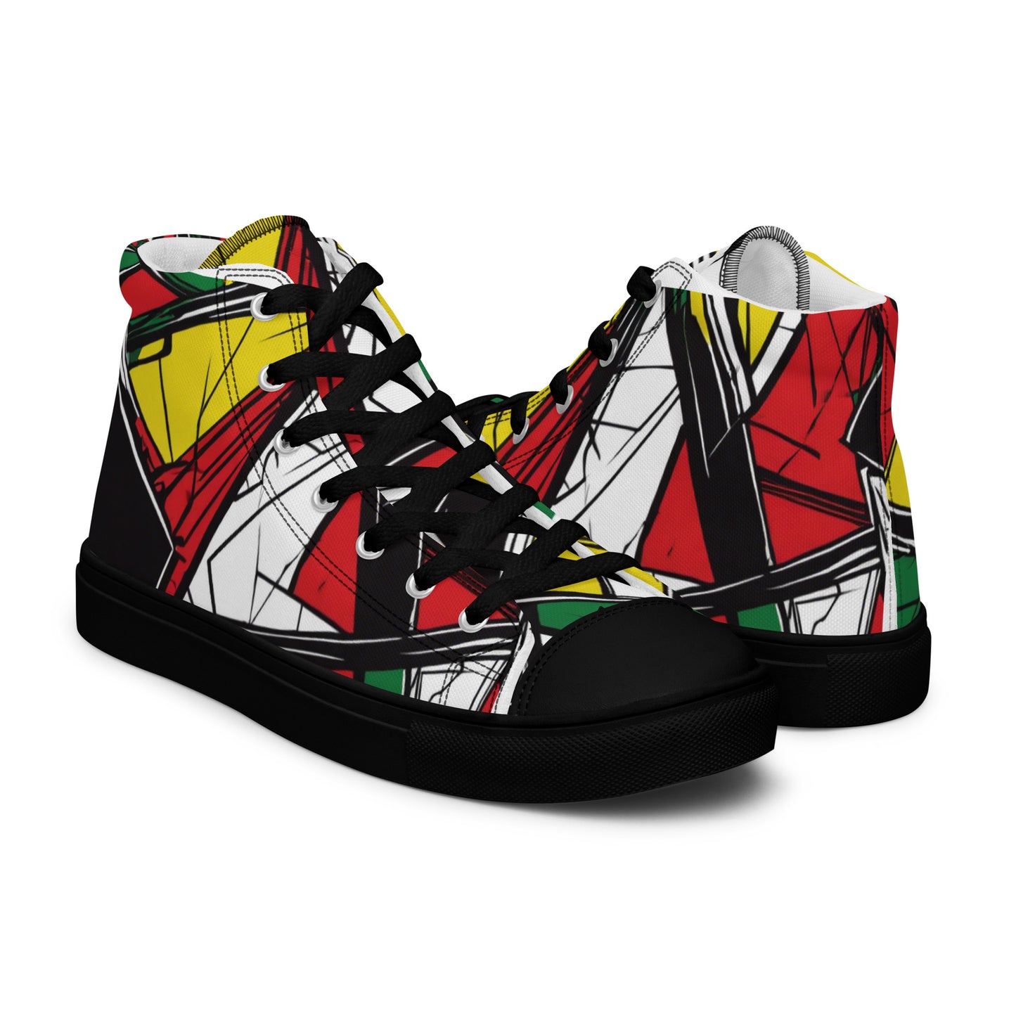 Be-Jo High-Top Leinenschuhe für Herren Sneakers Graffiti Linien