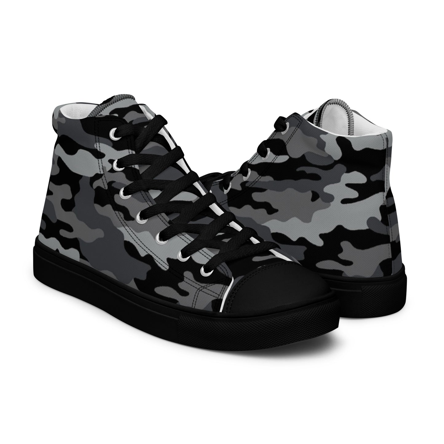 Be-Jo High-Top Leinenschuhe für Herren Sneakers Camouflage Grau