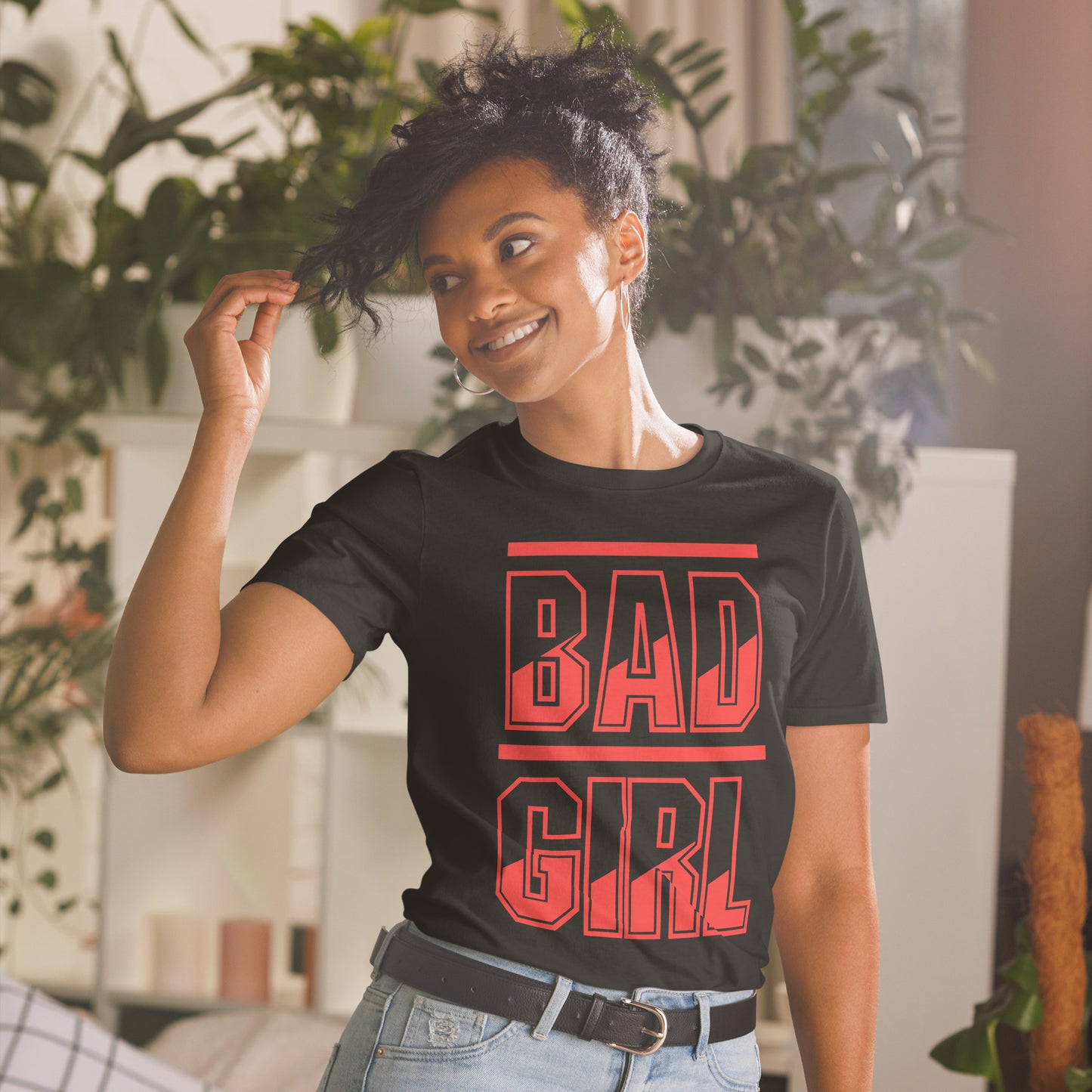 Kurzärmeliges Unisex-T-Shirt BAD GIRL