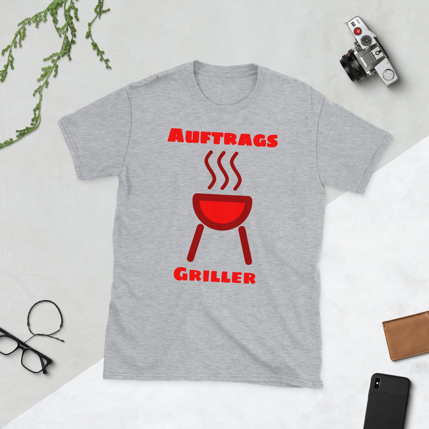 Kurzärmeliges Unisex-T-Shirt Auftrags Griller