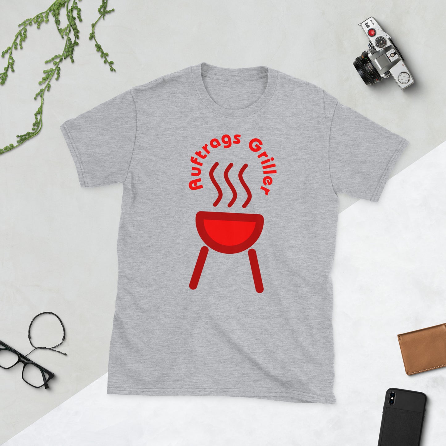 Kurzärmeliges Unisex-T-Shirt Auftrags Griller 2