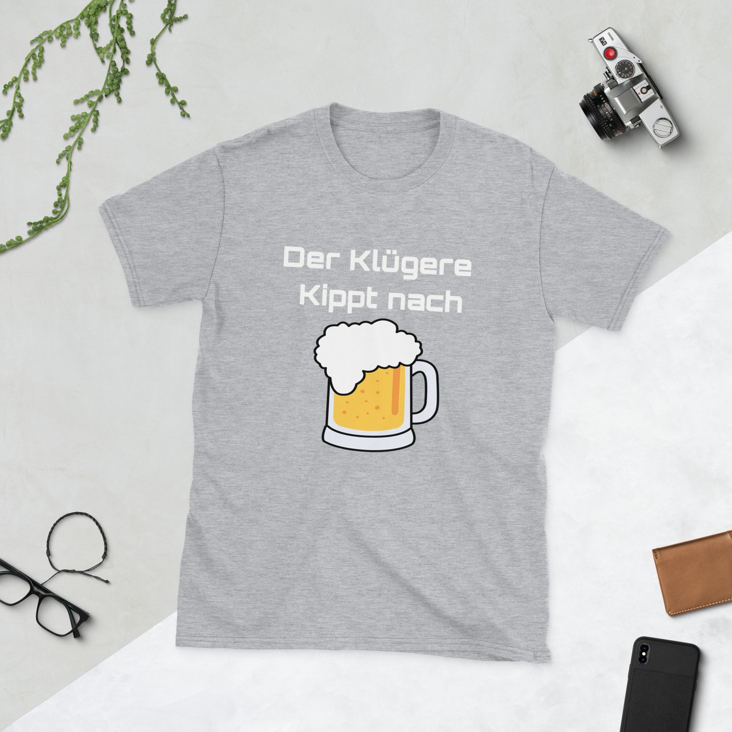 Kurzärmeliges Unisex-T-Shirt Der Klügere