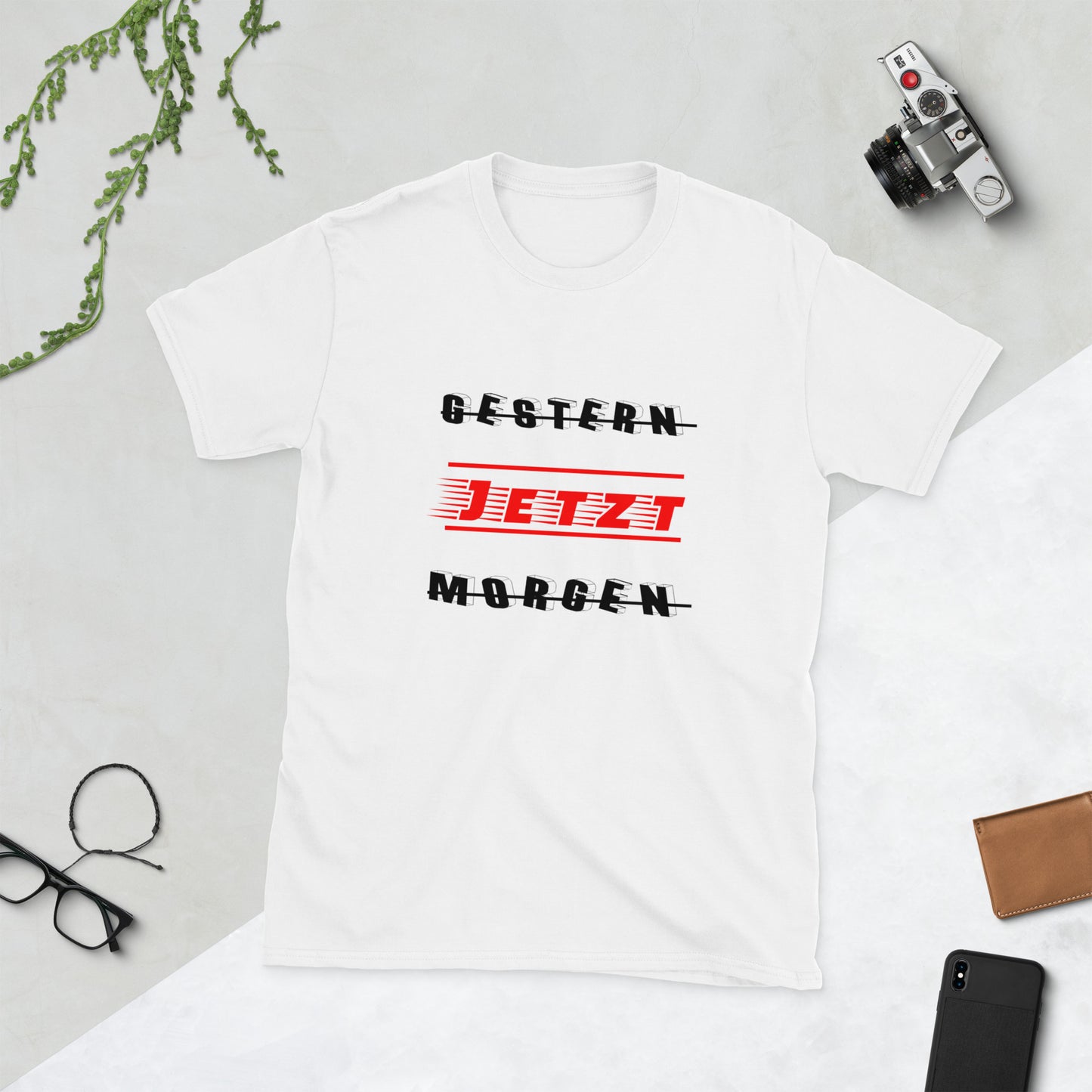 Kurzärmeliges Unisex-T-Shirt GJM (weiß)