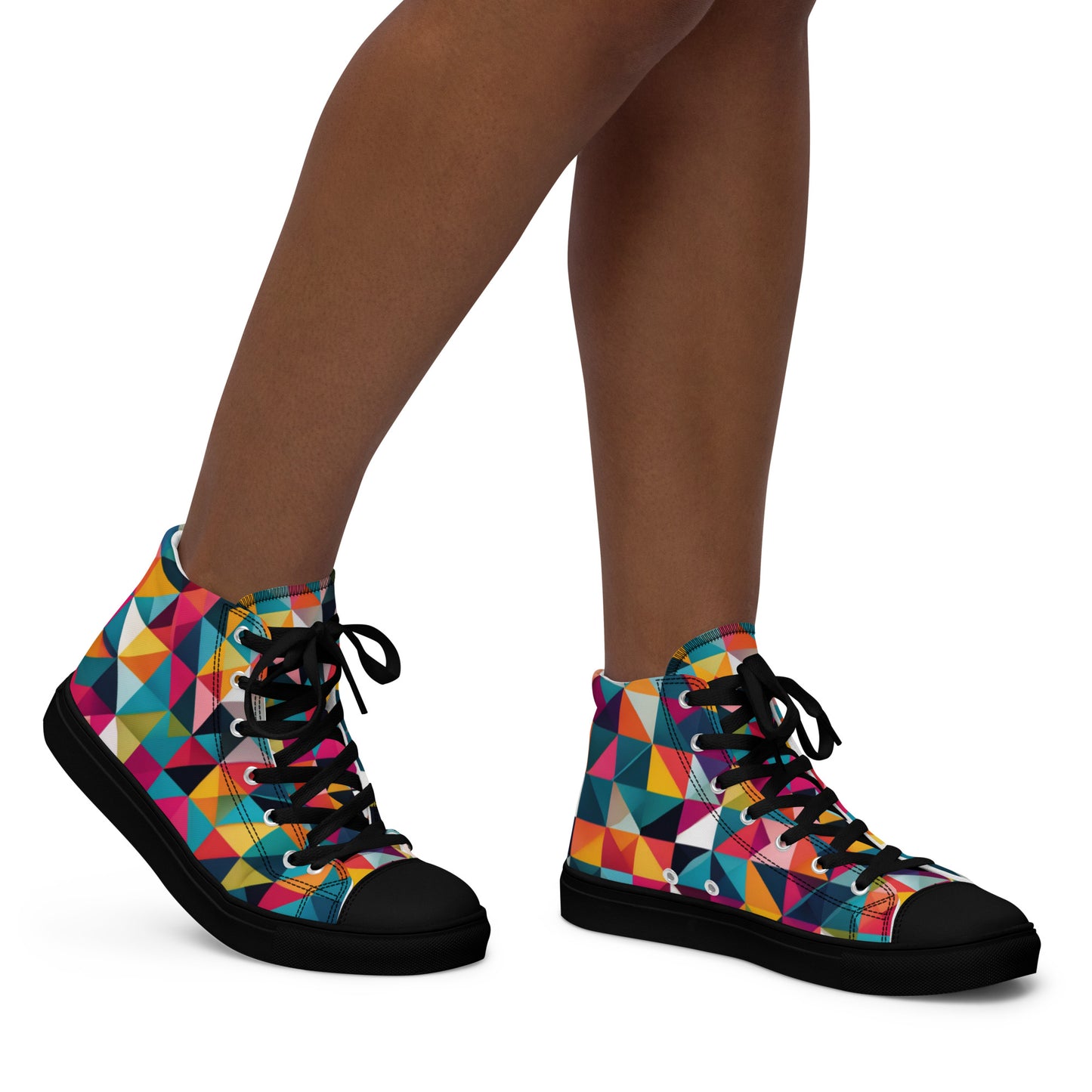 Be-Jo High-Top Leinenschuhe für Damen Graffiti Dreieck