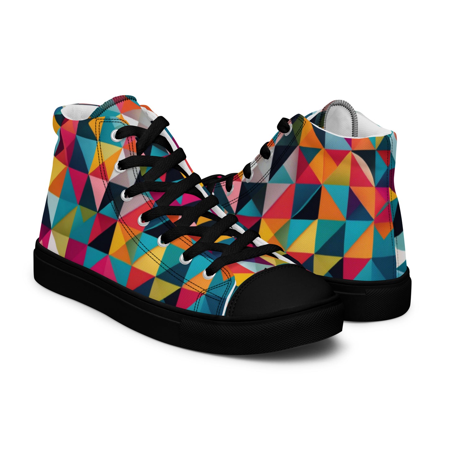 Be-Jo High-Top Leinenschuhe für Damen Graffiti Dreieck